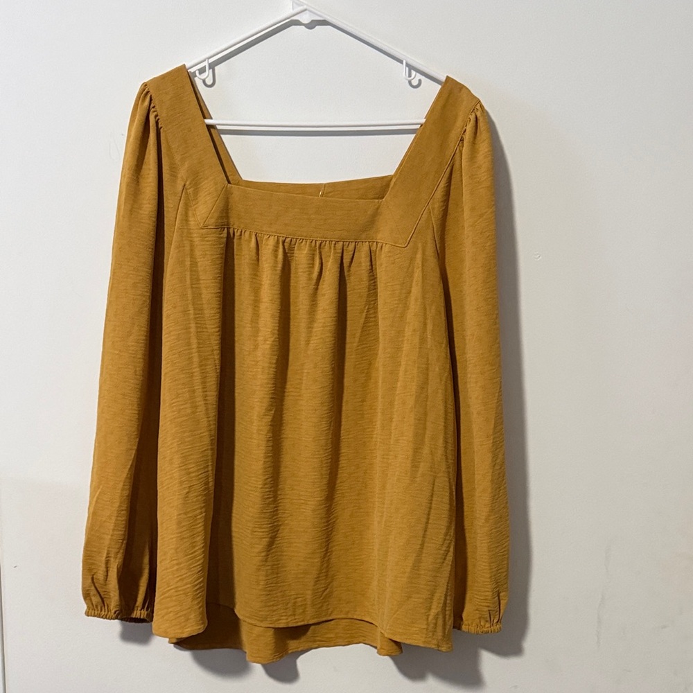 Lee Mustard Square Neck Blouse